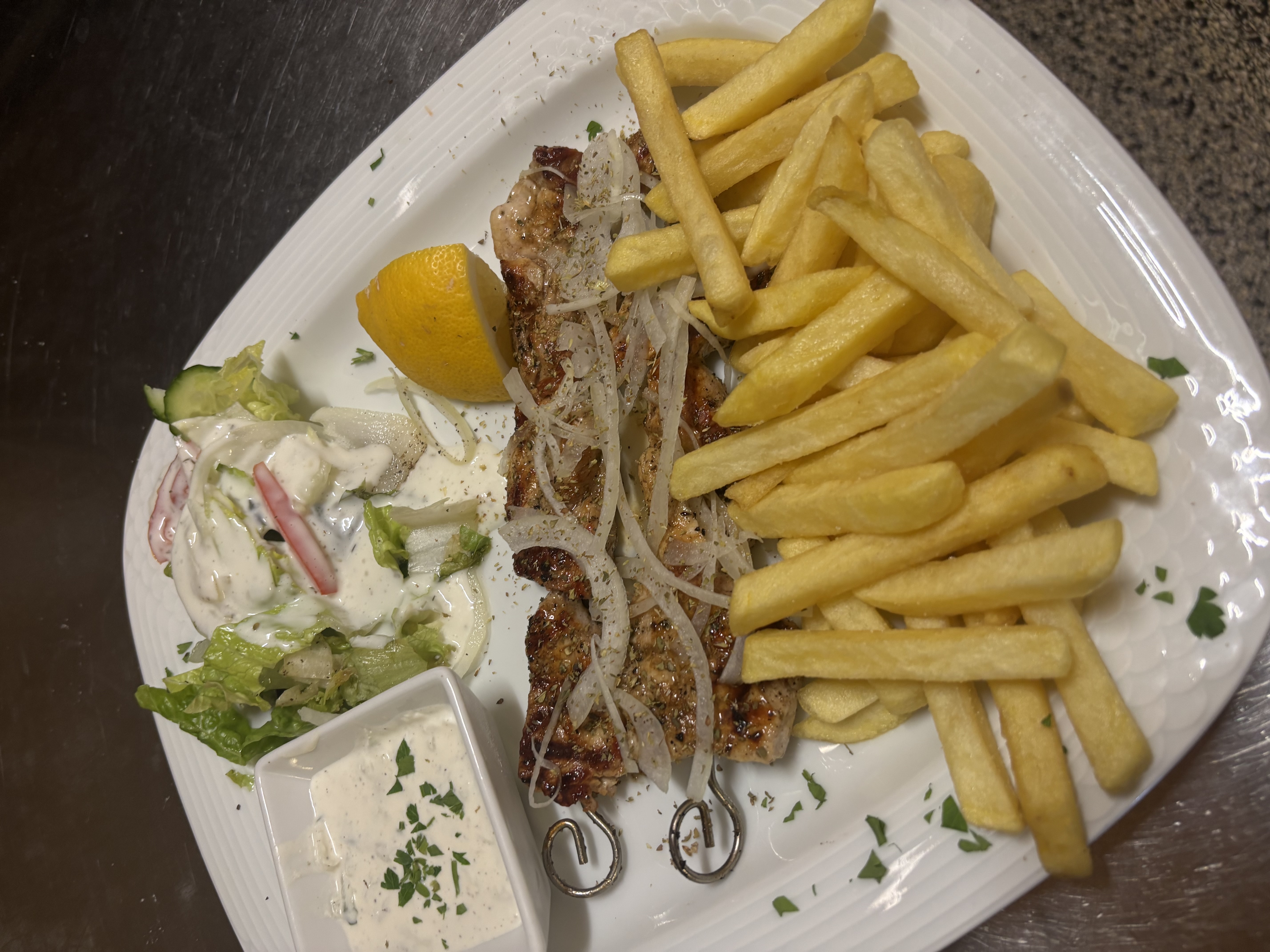 Souvlaki im Drüje Patruon